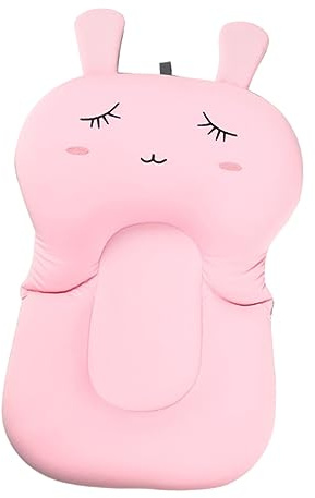 VANZACK Alfombrilla Flotante Para Baño Ñiño Princesa Rosa, Soporte Ajustable Para Bañera, Cojín De Baño Suave De Poliéster, Adecuado Para Recién Nacidos y Niños Pequeños, Cojín Para Baby Shower