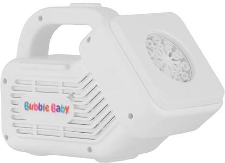 Bubble Baby Electric Bubble Machine for Kids | Dual Layer Wands & LED Lights | Portable Automatic Bubble Maker with 45min Playtime, No-Leak Tank | Outdoor Party Toy for Children