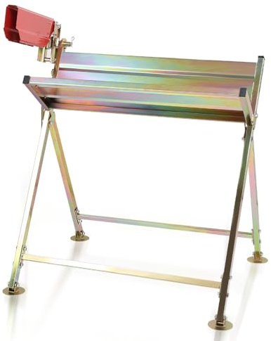 Eikuavons Chevalet de scie à bois pliable en acier robuste - Pour tronçonneuses jusqu'à 150 kg - Convient pour tronçonneuses de 18 à 20 - Longueur adaptée à la scie à bascule réglable jusqu'à 102 cm