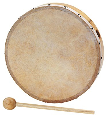 Betzold - Tamburin Schlägel Holz Rahmen-Trommel Naturfell - Handtrommel