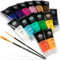 OfficeTree 14 x Acrylfarben Set je Tube 100 ml - Wasserbasis - Acrylfarbe Set für Steine - Acrylic Paint - 14 Farben in Tuben für Acrylmalerei, Bastler-/Künstlerbedarf