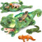 MorisMos 68cm lang Riesen Eidechse Kuscheltier mit 4 Babys im Bauch, Grün Groß PlüschEidechse Kuscheltiere XXL, eidechsen Flauschiger Stofftier Plüschtier Lizard Teddys Jungen Gebutstag Geschenk