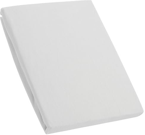 Kinzler Spannbettlaken FEINJERSEY in 3 Farben und 2 Größen, 100% Baumwolle (Bio-Baumwolle) (29 grau, 100 x 200 cm)