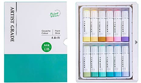 Bastoncini di vernice a tempera multi colore tinta unita per bambini asciugatura super rapida lavoro su carta legno vetro ceramica tela pastelli kit di miscelazione liscia texture non tossico lavoro