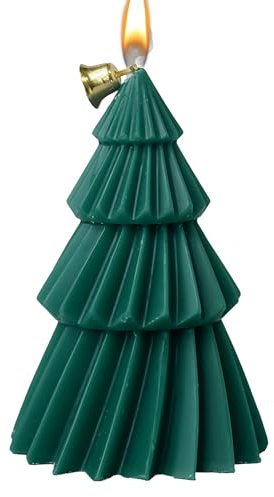 Lpoppcx Vela perfumada de Navidad | Vela en forma de árbol de Navidad | Pequeña decoración de mesa para el hogar, decoración de ventanas para amas de casa, sala de estar, eventos, celebraciones