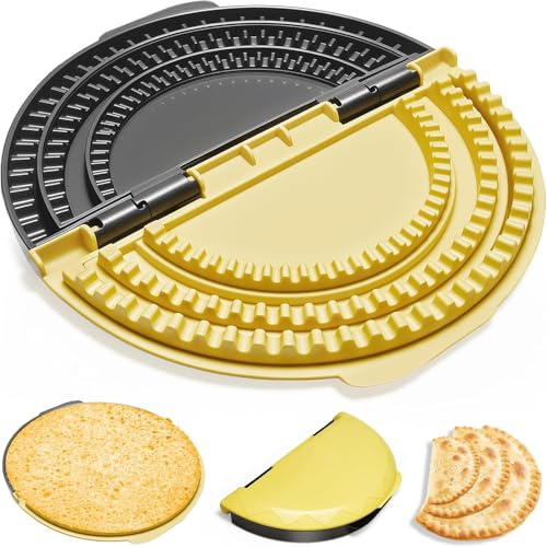 Aoipend Sellador de tortillas, prensadora de tortillas para tacos, grande, corteza extraíble y ajustable, máquina de quesadilla para 10 envolturas, burritos, pasteles, tortillas, albóndigas, sándwich