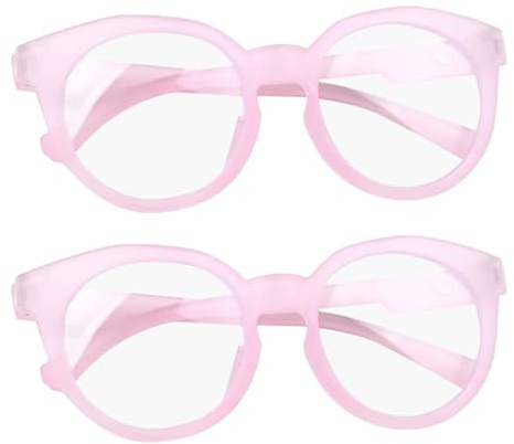 SUPVOX Gafas Infantiles con Filtro Luz Azul 2 Unidades Color Arena Rosa Protección UV para Ordenador y Móvil Diseño Ligero y Cómodo para Escuela y Videojuegos