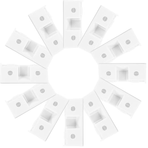 TOBBOMEY Supports pour Étagères 20 Pièces Équerres d'Angle en Plastique Caches Fixation Renforcée pour Armoires et Meubles Suspendus Installation Solide