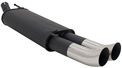 Novus Sportauspuff Endschalldämpfer Gruppe N A2532ED76 mit Endrohr 2 x 76mm DTM