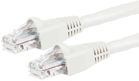 Maplin Ethernet Cable 0.5M White, CAT6 Gigabit UTP LAN Network Cable RJ45 High-Speed 10Gbps Compatible with Laptop, PC, PS4/5, Xbox, Switch, Modem, Router, Smart TV, Printer, Sky Box, WiFi Extender