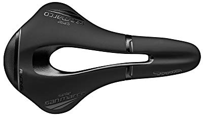 Selle San Marco SHORTFIT Racing - Sella per Bici da Strada, Corsa e Gravel, con Foro Anatomico e Telaio in Xsilite - Taglia L3, Nero