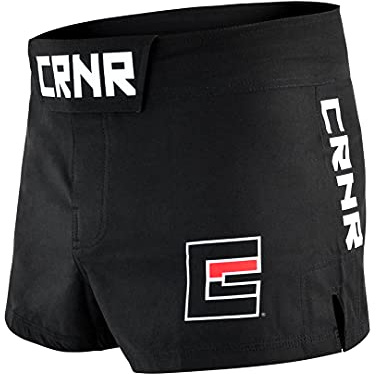 BOSS Fight Shorts BJJ MMA Muay Thai Kickboxing Quick Dry Athletic Fight Shorts for Men and Women (32) Black