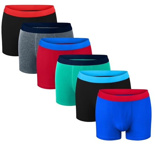 Bonjour® Boys Boxer Shorts Designer Trunk Boxers Underwear - Six Pack Assorted, 11-12 yrs