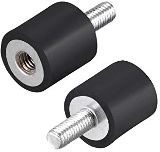 sourcing map 2Stk.M5x10mm Stecker Buchse Gummilager Stoßdämpfer für Motor Generator Kompressor Garage D15mmxH15mm