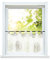 ESLIR Scheibengardine modern Bistrogardine Küche Gardinen Transparent Vorhänge mit Schlaufen Kurzgardine Voile Kreis Muster Braun HxB 60x90cm 1 Stück