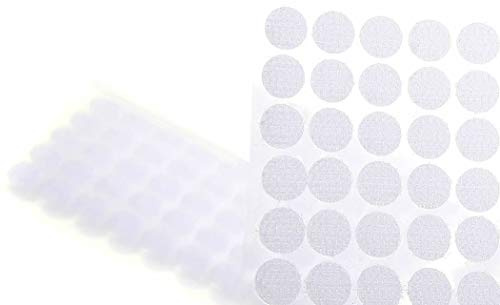 TUKA 420 Pezzi Monete Appiccicoso da 20 mm, 210 Pair Gancio e Anello Nastro Puntini Auto Adesivo, Redondo Adesivi Fai Da Te, Schiocchi di retro-moneta Hook & Loop, Bianco, TKB5126 White