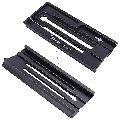 iShoot Klemmadapter Konverter für 39mm Arca-Swiss Fit Kamera Schnellwechselplatte kompatibel mit Manfrotto Gitzo Stativ-Flüssigkeitskopf, hydraulischer Kopf Getriebekopf 3D Kopf Kugelkopf 50mm Klemme