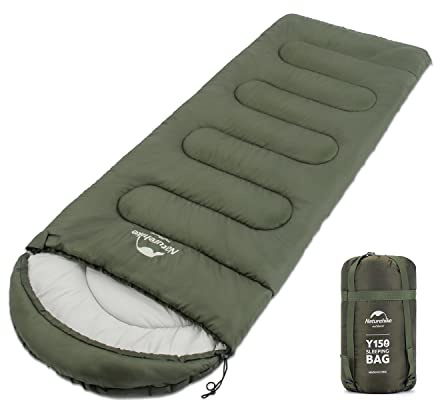 Naturehike Y150L Style Cape Style à Capuche Sac de Couchage en Coton -6°C Vert Droit