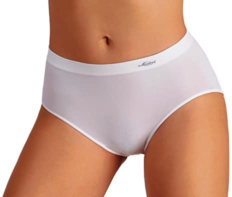 Liabel 5 Slip Vita Alta Donna Microfibra Mutande Seamless Made in Italy Senza Cuciture Elasticizzato Nero Bianco e Nudo (S/M, Bianco)