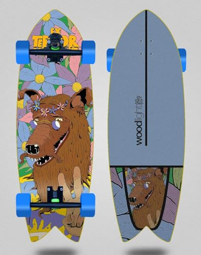 Wood Light Cruiser Skate Skateboard Trucks 180mm - Ex Terror Wolf 32 Fish