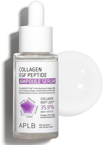 APLB Collagen EGF Peptide Ampoule Serum | Collagen PEPT CEN™ 35.9% 1.35 FL.OZ/Korean Skincare | Elasticity Care, Long Lasting Moisturising, Revitalisation for People and Improves Skin Texture