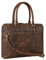 STILORD 'Latoya' Arbeitstasche elegant Leder Bürotasche Aktentasche Damen Herren Henkeltasche Vintage Echtleder aufsteckbar, Farbe:zamora - braun