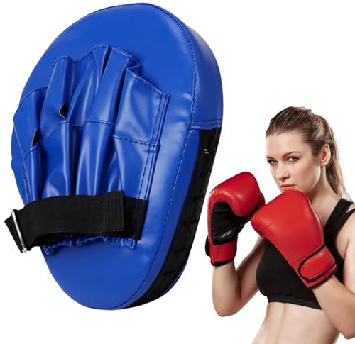 PEKMAR PU Handpratzen, Boxpolster, Gebogene Fokushandschuhe, Gebogenes Box-Handziel, PU-Leder, 5-Finger-Handziel, Dick, Verstellbar, für MMA, Kickboxen, Kampfsport, Muay Thai, Karate-Training