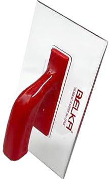Belka Truelle transparente en plastique | Truelle à lisser | Truelle de maçon | Truelle en plastique | Truelle de plâtrage | Truelle de plâtre | 240 x 140 mm | Poignée souple antidérapante – Lisseur
