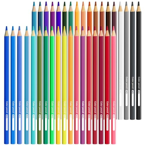 WISYOK Lápices de Color 36 Unidades, Lapices Colores Preafilados, Lapices de Colores Hexagonal, Lápices de Dibujo Profesional para Adultos Niños y Artistas
