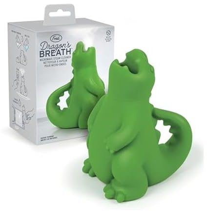 Genuine Fred DRAGON'S BREATH Microwave Steam Cleaner, BPA-Free Silicone Dragon Design, Easy to Use, Reduces Cleaning Time, Dishwasher Safe, Fun and Effective Kitchen Gadget