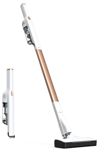 MIUZZY Aspiradora Escoba sin Cables Liviana, Aspiradora Multifuncional para una Limpieza, Aspiradoras Autónoma de Alto Rendimiento con Carga Rápida Tipo-C (Dorado)