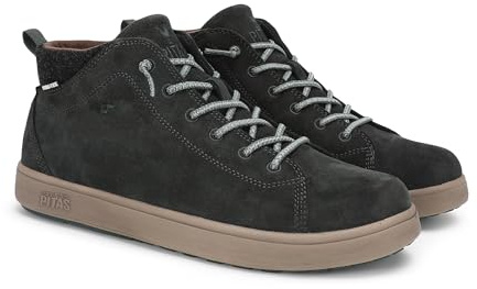 Pitas | AUSTIN | Stivali casual da uomo | Stivaletti in pelle| Scarpa urbani | Mocassini | Nautiche invernali | Sneakers Casual | Calzatura Senza lacci | Calzature Walkinpitas | Topo | 44