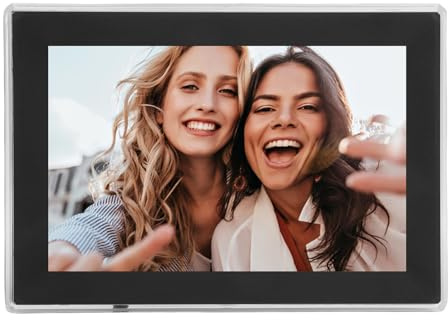banapoy 10.1 Tum Digital Bildram, Wifi Digital Fotoram Elektroniskt Molnalbum med 1280x800 LCD -pekskärm, Automatisk Rotera, Dela Foton och Videor för Familjen (EU)