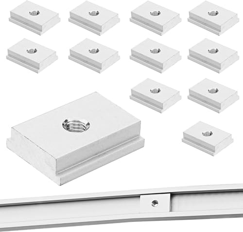 ZIJANG Juego de 12 Piezas Tuerca en T M8, Aleación de Aluminio T-Slot Bolts, 30 X 23 mm Tuerca Deslizante Roscada, para Trabajo de Madera y Construcción de Marcos de Perfiles de Aluminio