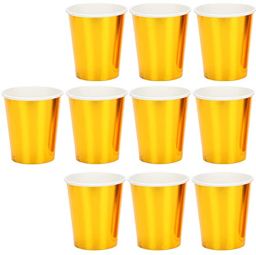 Pongnas Eleganta 20-pack Komposterbara Roséguldkoppar - & Kaffekoppar för Alla Fester (Guld)