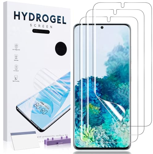 Coiwxmoi Films de Protection Ecran pour Samsung Galaxy S20, 3 Pièces Film Hydrogel Transparent HD Souple en TPU Protecteur, Anti-Rayures, Sans Bulle protection d'écran