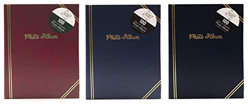 Picture ThisPhoto Album - 100 Slip in Pockets Red, Black, Blue - 4' x 6'