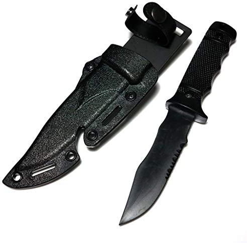 Airsoft Parts CYMA Soft Rubber Plastic M37 Seal Pup Knife(Non-Sharp Fake Knife) with Sheath Caoutchouc Souple en Plastique Bébé Phoque Couteau (Faux Couteau Non Tranchant) avec Gaine Black Noir