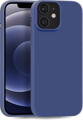MyGadget Cover per iPhone 12 Mini - Custodia Protettiva in Silicone Morbido – Case TPU Flessibile - Ultra Protezione Antiurto & Antigraffio - Blu Scuro