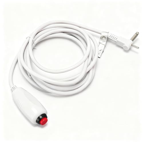 Push Cord Nurse Call Cord with Clip, 9.8ft Long Push Cord Cable with Bed Sheet Clip with Bed Sheet Clip for Nurse Station, 6.35mm Interface Replacement Nurse Call