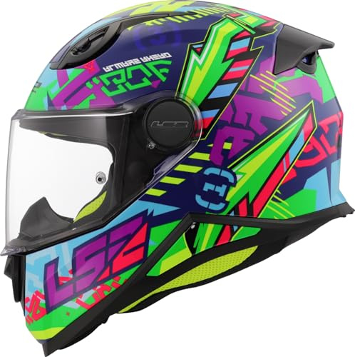 LS2, Casco Moto Integrale Bambino KID SVENT Gloss Blue Green, M