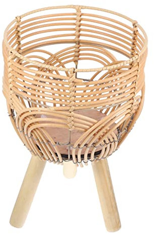 Mipcase Support De Pot De Fleurs Tissé en Rotin pour Pots De Fleurs Dintérieur pour La Maison Et Le Bureau Pieds De Panier De Jardinière Robustes pour Laffichage des Plantes en Pot