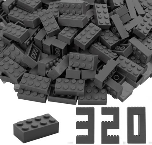 WYSWYG Building Block Set – Blocs de Construction, compatibles, Cadeau pour garçons et Filles, Gris foncé