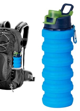 Generico Coppe Pieghevoli Per I Viaggi-23.5x7x7 Cm Design, Silicone Durevole Con Coperchio PP, Bevande Ecologiche Riutilizzabili | Soluzione Comoda Per Gli Amanti Del Caffè I Viaggiatori Di Uffici