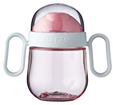 Mepal – Auslausicherer Antitropf-Trinklernbecher – Ab 6 Monaten – Baby Trinkbecher – Spülmaschinengeeignet – BPA frei – 200ml – Deep pink