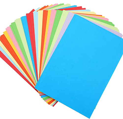 SANNIX 200 Blatt A4 10 Farben Buntes Papier, Farbiges Papier Faltpapier, Tonpapier A4 Bunt, Farbigen Kopierpapier Papier, Buntpapier, für DIY Kinder Origami und Bastelprojekte (21,1 x 29,7 cm)