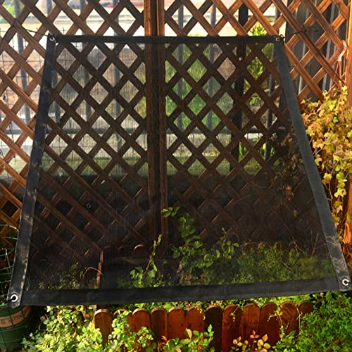JIwqDY Gewächshaus Sonnenschutznetz 60%-70% UV-beständig Sunblock Sonnensegel Sonnenschutz Atmungsaktiv Schattennetz für Balkon Pflanzenschutz Terrasse Zaun Garten (Color : Black, Size : 8x11m)