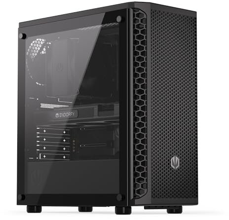 ENDORFY Signum 300 Core, Caja ATX para PC, 2 Ventiladores de 120 mm incluidos, Cristal Templado en el Lateral, Panel Frontal de Malla, GPU de hasta 325 mm, Filtro Antipolvo extraíble, EY2A004