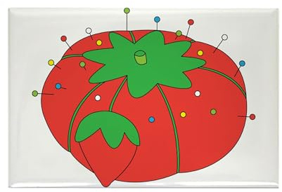 CafePress Tomato Pin Cushion Magnets Rectangle Magnet, 2x3 Refrigerator Magnet (10 pack)