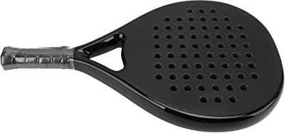 RASTKY Racchetta da Beach Tennis Interamente in Fibra di Carbonio, Impugnatura Ergonomica con Cinturino da Polso, Racchetta da Tennis per Giochi da Spiaggia Nera